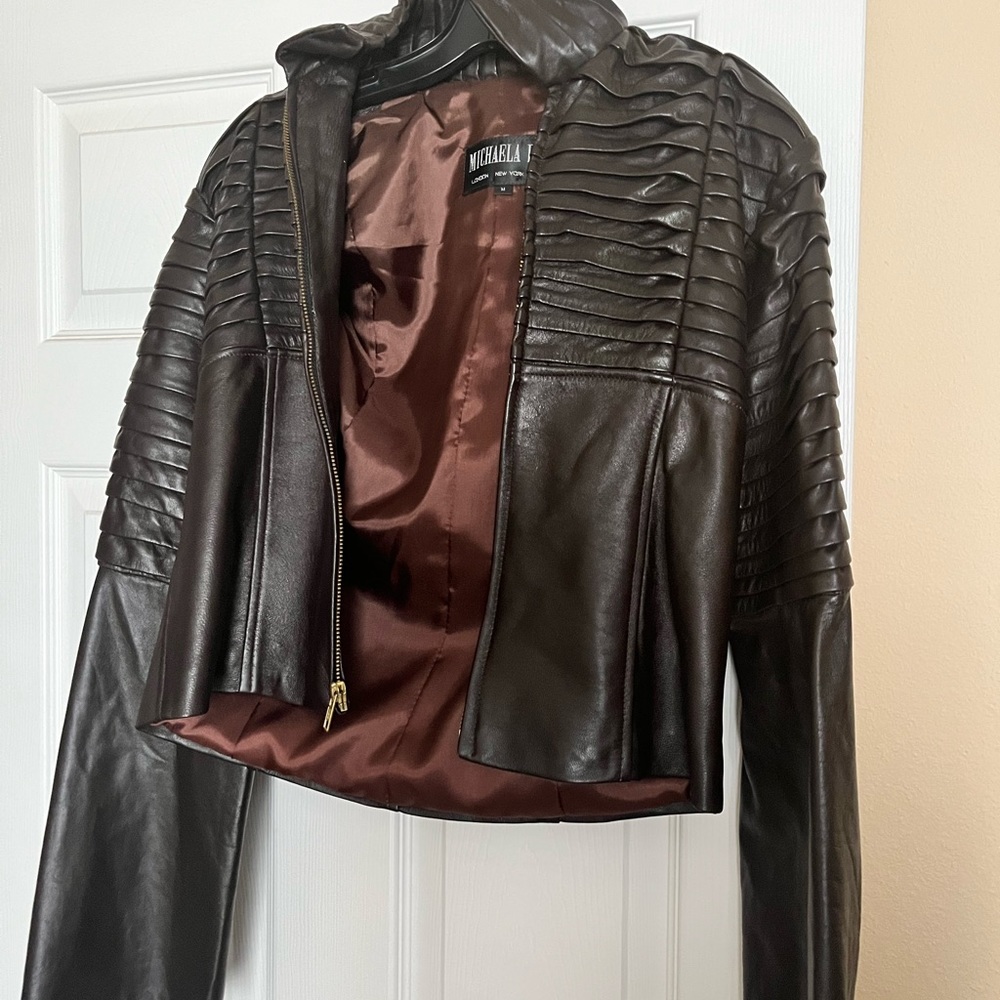 Genuine Leather Michaela Fur Jacket